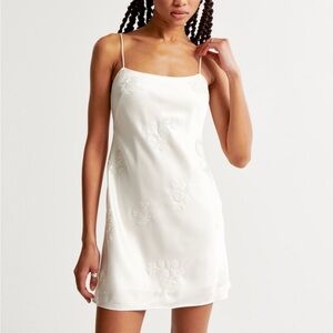 Embellished Slip Mini Dress Medium Tall NWOT